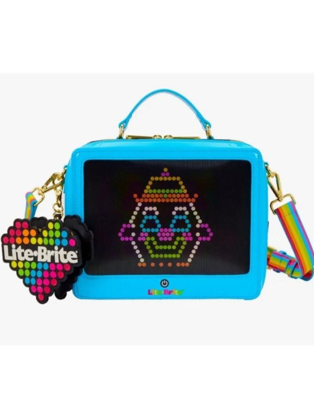 Loungefly Lite Brite Lenticular Glow in The-Dark Crossbody Bag W Coin Purse NWT